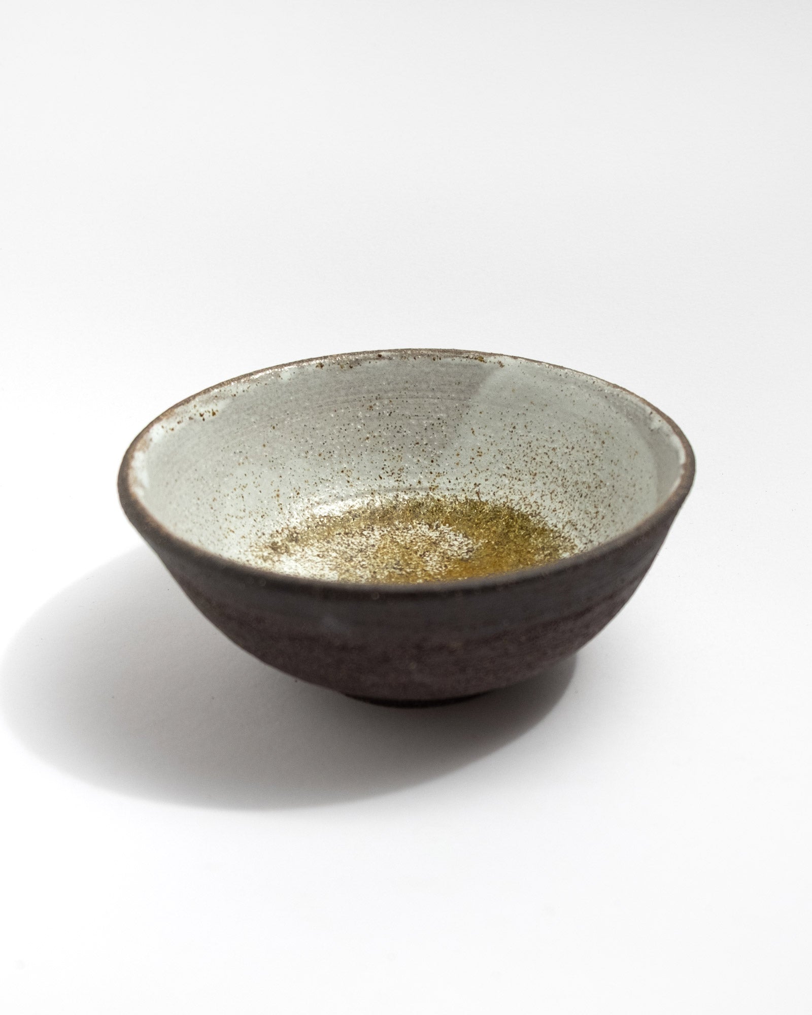 Black Ceramic bowl with white speckled glaze