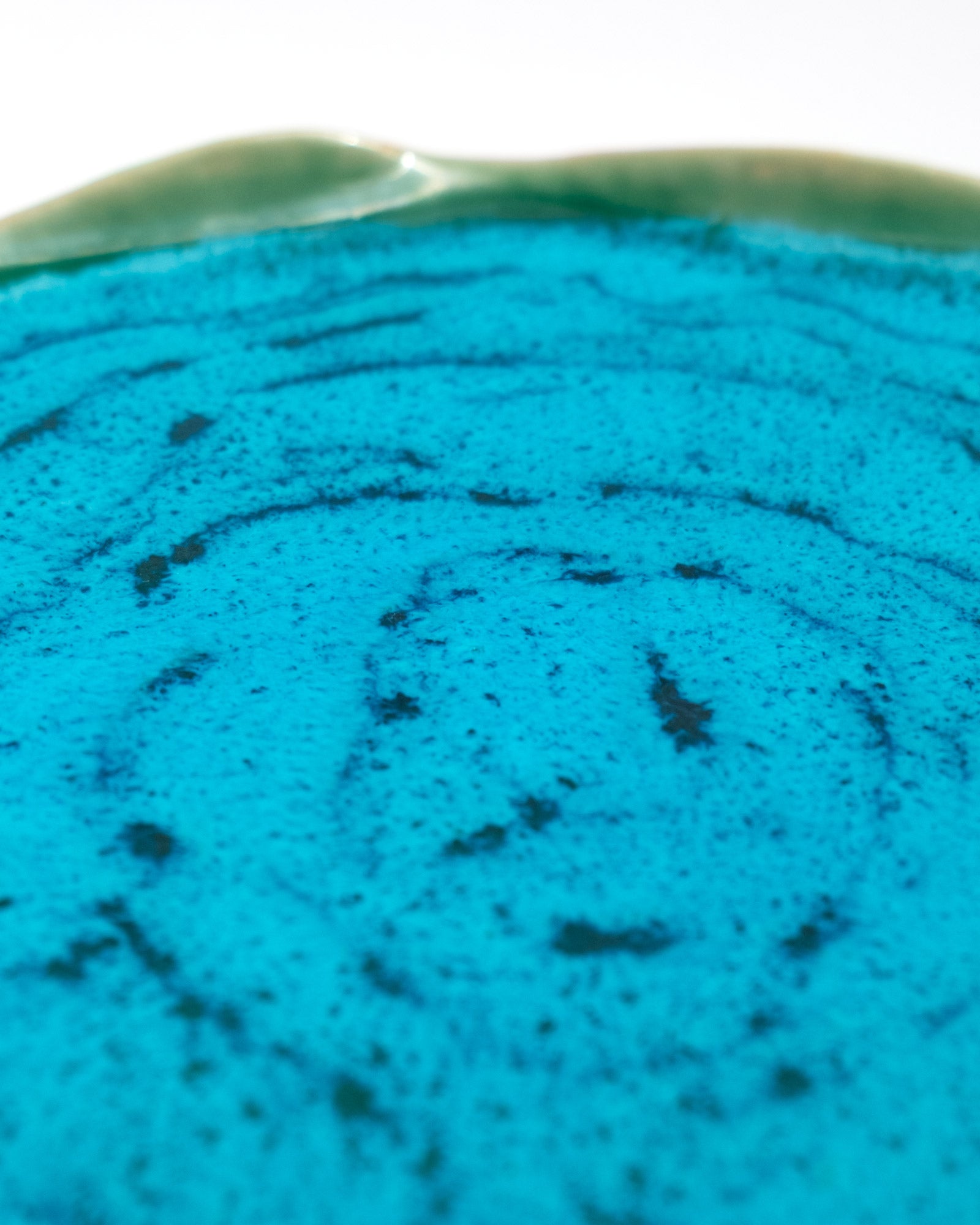 Close-up of a blue ceramic plate