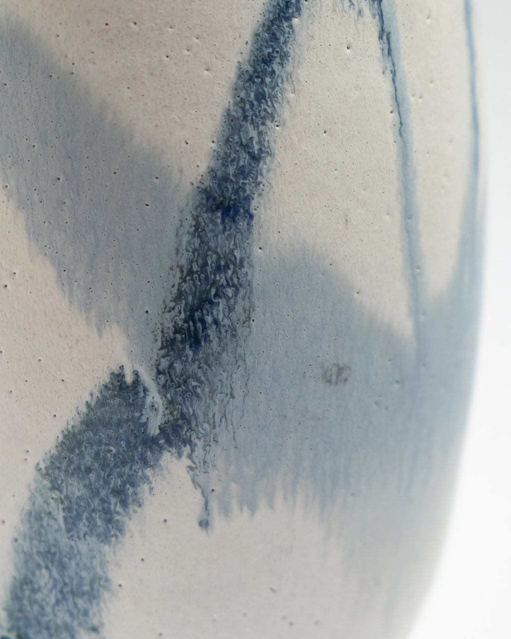 Abstract blue and gray pattern on a handmade in Italy vessel
