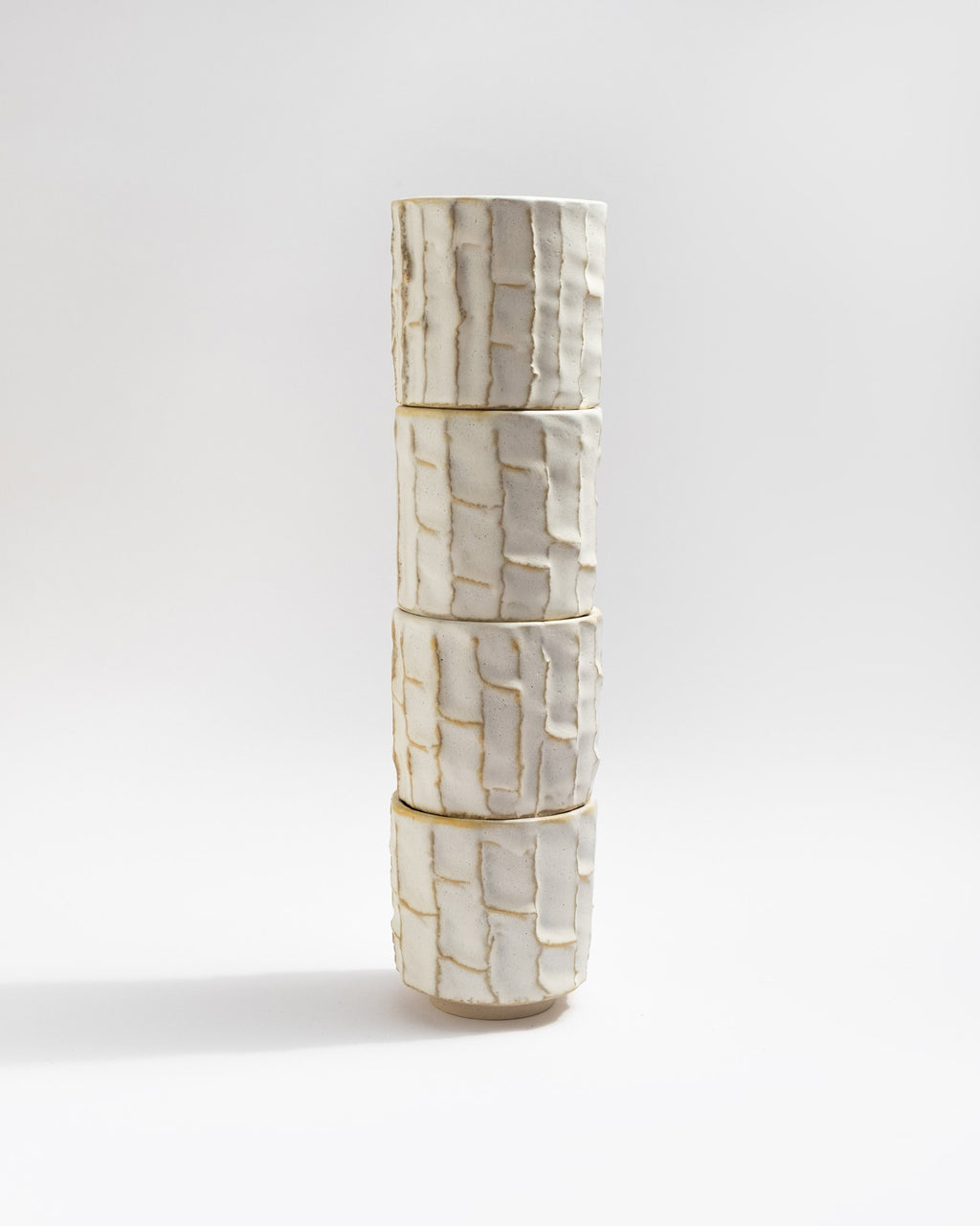 Japanese handmade ceramic white cups