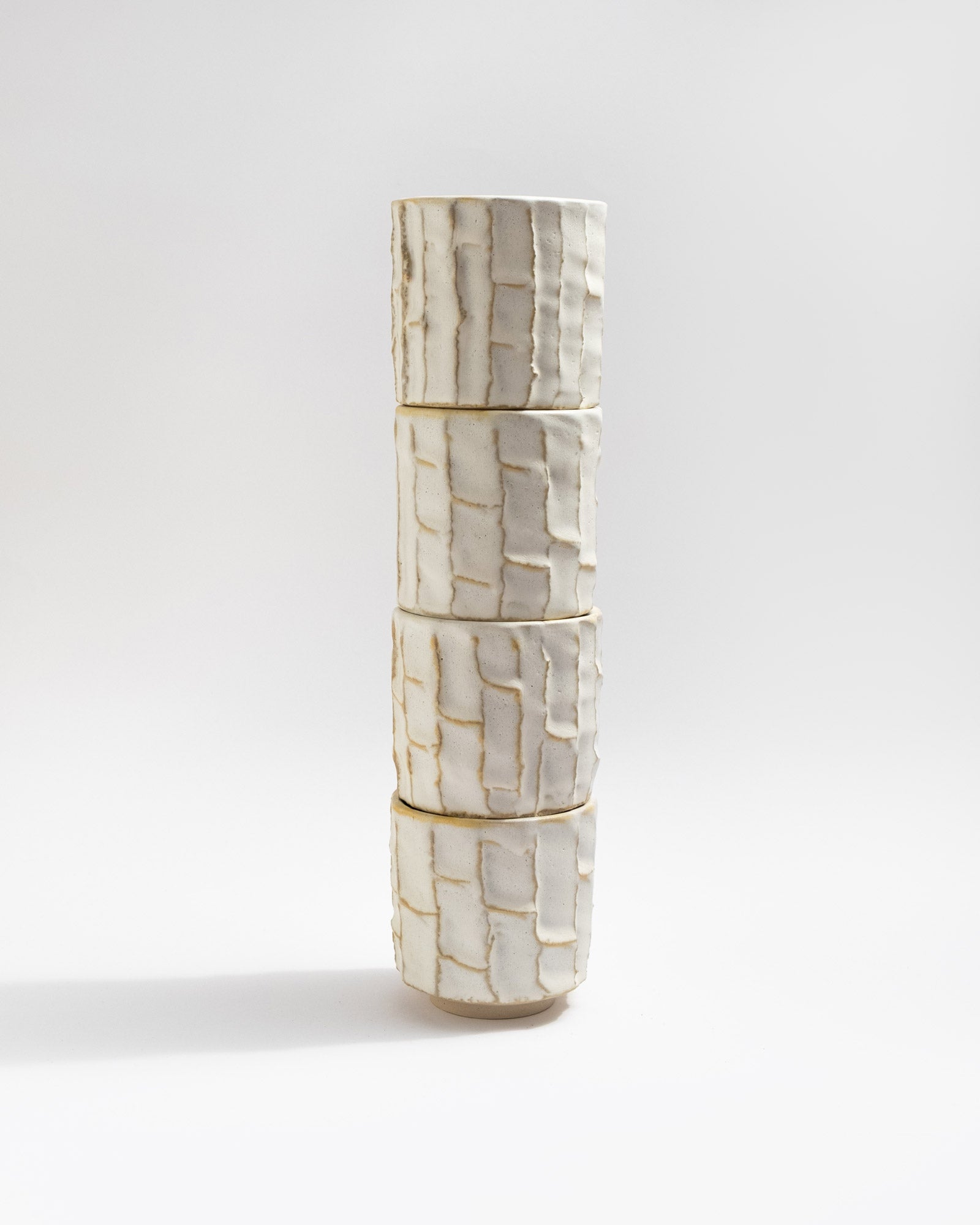 Japanese handmade ceramic white cups